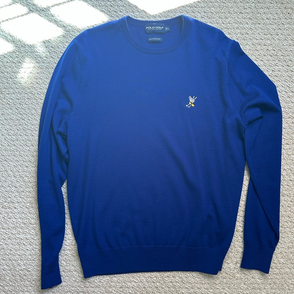 Winged Foot Golf Club Polo Sweater Size Large